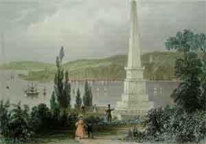 Monument to Wolfe and Montcalm, Quebec - Bartlett, W. H.