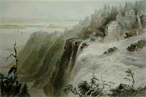 Scene from the Summit of the fall of Montmorency - Bartlett, W. H.