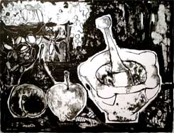 Nature morte pilon et pomme - Beaulieu, Paul-Vanier