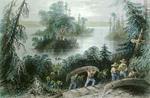 Burial-Place of the Voyageurs - Bartlett, W. H.