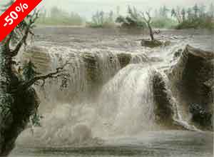 Chaudière Fall, near Quebec - Bartlett, W. H.