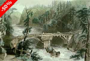Bridge near Quebec - Bartlett, W. H.