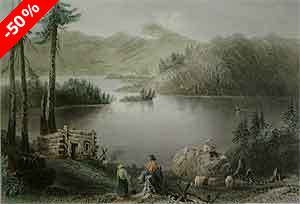 A Settler's hut on the frontier - Bartlett, W. H.