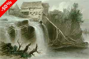 Mill on the Rideau River, near Bytown - Bartlett, W. H.